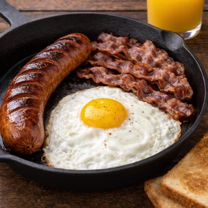 Snídaně v litinové pánvi